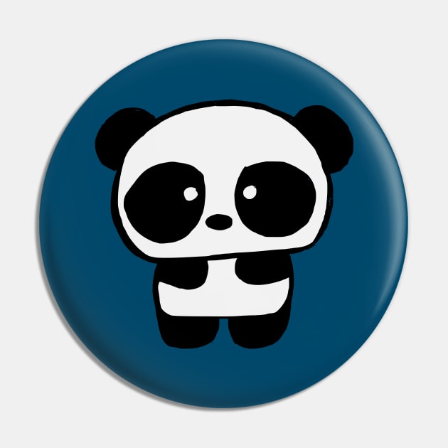 Cute Baby Panda - Ocean Blue Pin by 1000 Pandas