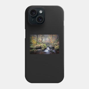 stream in a misty forest in autumn Phone Case