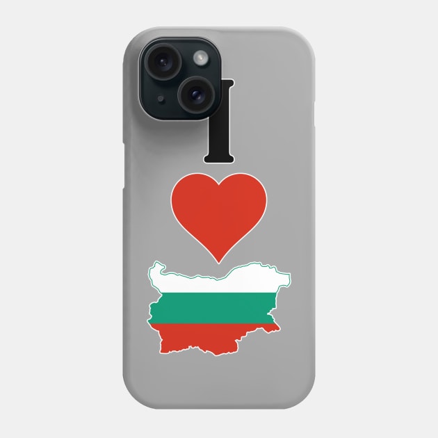 I Love Bulgaria Vertical I Heart Country Flag Map Phone Case by Sports Stars ⭐⭐⭐⭐⭐