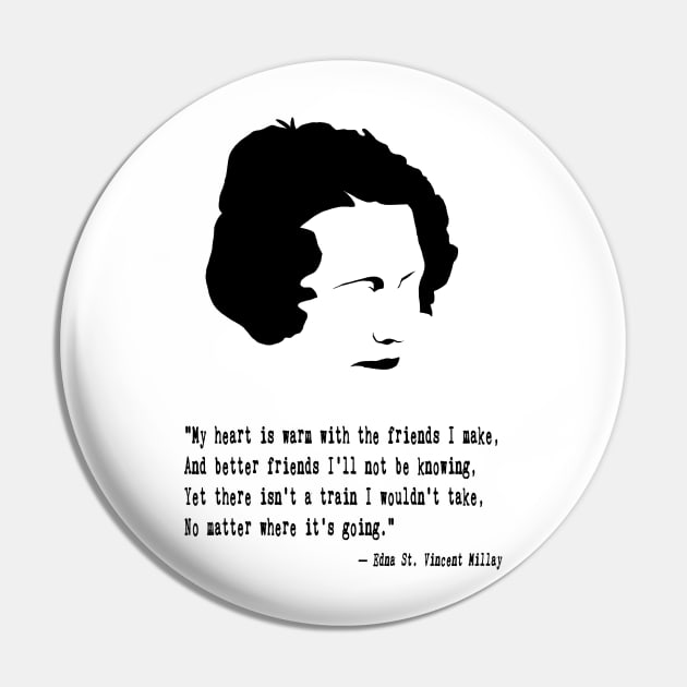 Edna St. Vincent Millay Pin by PoetandChef