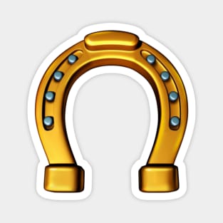 Lucky Golden Horseshoe Magnet