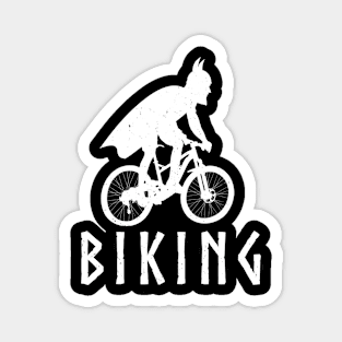 Funny Biking Viking Magnet