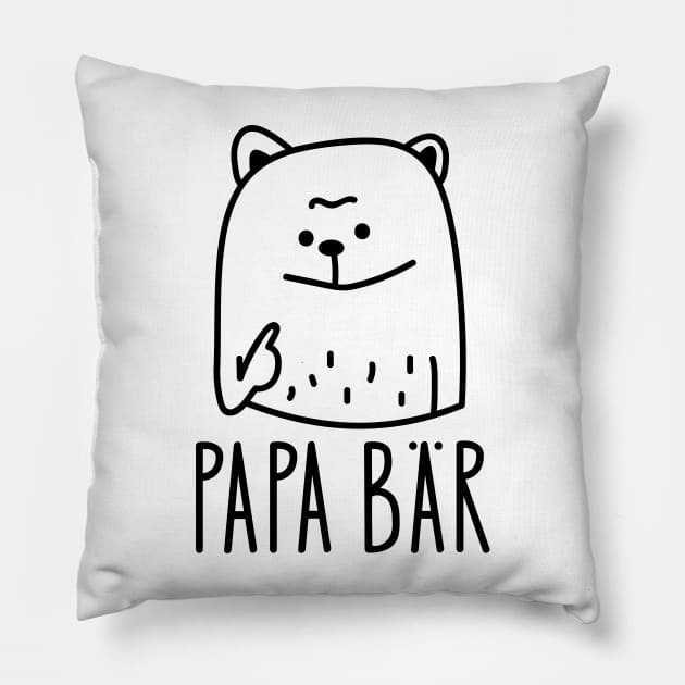 Papa bear funny Pillow by spontania