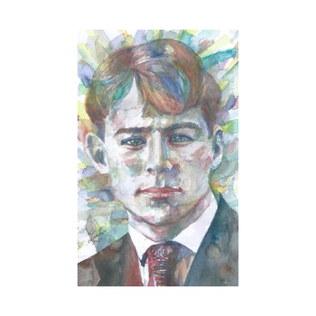 SERGEI YESENIN watercolor portrait by lautir