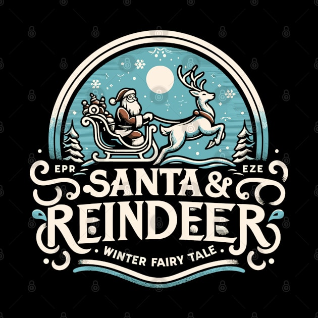 Santa Clous and Reindeer, Winter Fairy Tale by WEARWORLD