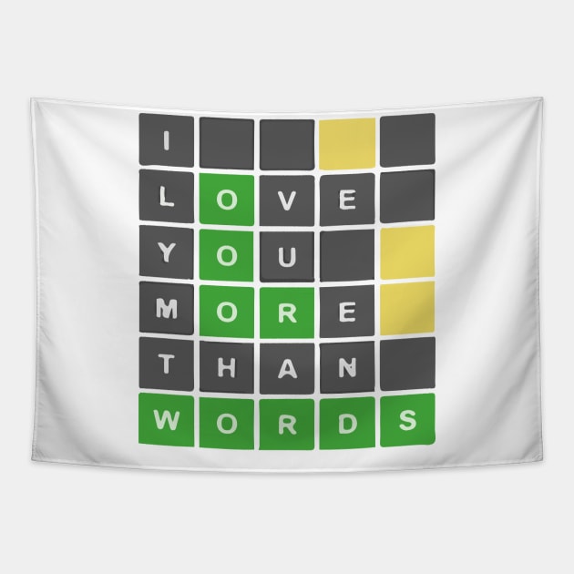 I Love You More Than Words | Mother Wordle Shirt Tapestry by Kibria1991