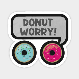 Donut worry black Magnet