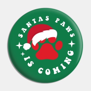 Santa Paws Cute Christmas Pin