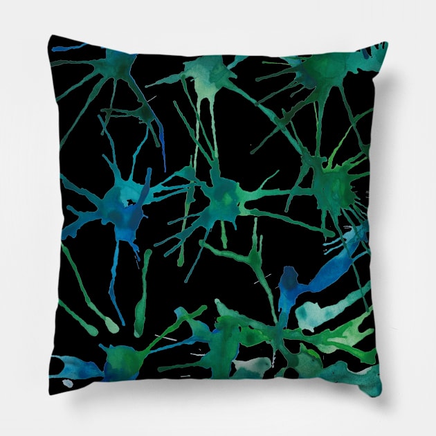 Ocean Splash Doodle Pillow by Red Wolf