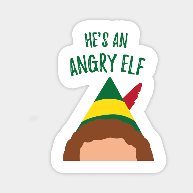 Buddy the Elf Inspired Quote He's an Angry Elf Magnet by Lavenderbuttons