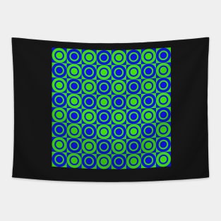 blue and green minimalist geometrical pattern Tapestry