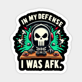 Funny Gamer Shirt In My Diffense I Was AFK - Gamer Meme Tee Magnet