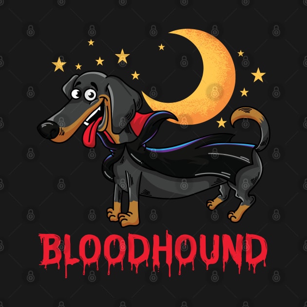 Funny Dachshund Vampire Bloodhound Halloween by ghsp