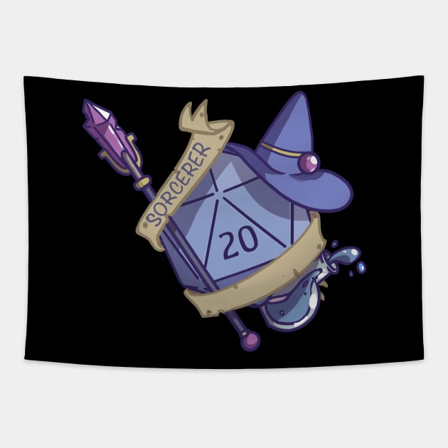 DND fantasy D20 Sorcerer Tapestry by SpicyCookiie