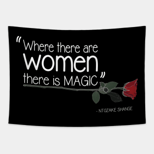 Women Empowerment : Red Rose Edition Tapestry