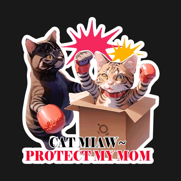 Cat Miaw~ Protect my mom by LycheeDesign