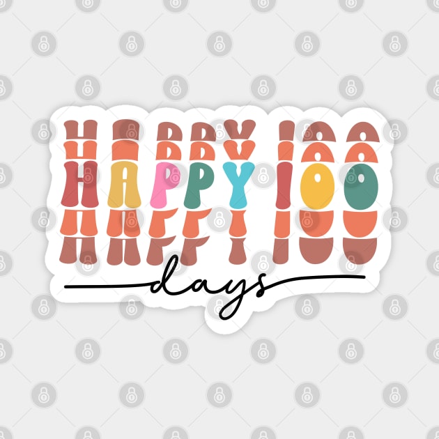 Happy 100 Days Of School Magnet by Pop Cult Store