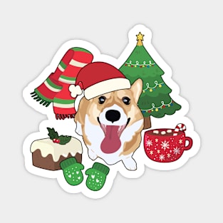 Christmas Essentials Corgi Magnet