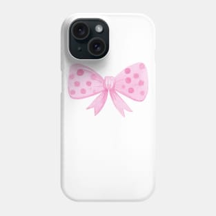 Watercolor pink bow Phone Case