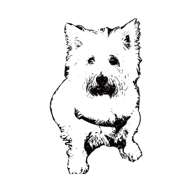 West Highland White Terrier Face Design - A Westie Christmas Gift by DoggyStyles