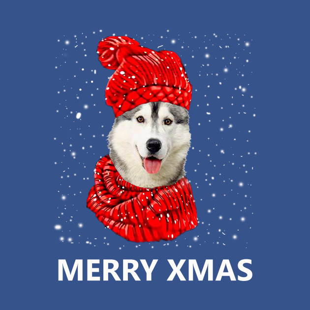 Disover Husky Merry Xmas - Husky - T-Shirt