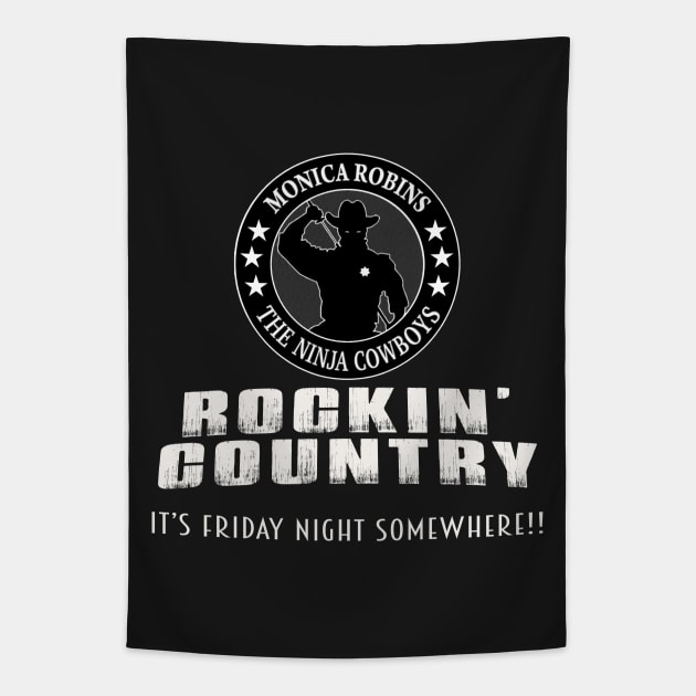 Ninja Cowboys Rockin' Country Tapestry by ninjacowboys