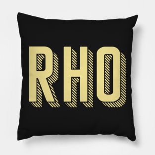 Yellow Rho Sunshine Letter Pillow