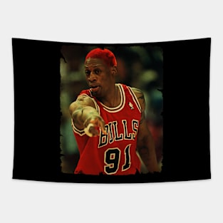 Dennis Rodman - Vintage Design Of Basketball Tapestry