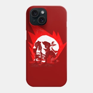 Flaming, bleeding skull. Phone Case