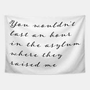 You Wouldn't Last an Hour in the Asylum Where They Raised Me Tapestry