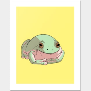 Straw Hat Frog Poster for Sale by thicker than a sticker