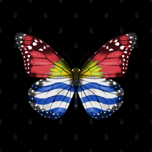 I-Kiribati Flag  Butterfly - Gift for I-Kiribati From Kiribati by Country Flags