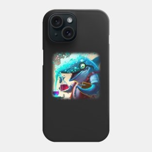 Mad dolphin scientist experimenting Phone Case