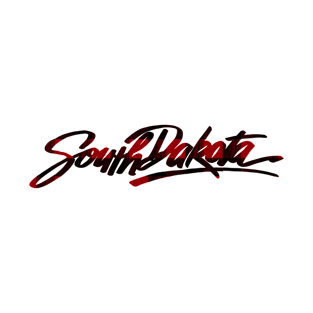 South Dakota Buffalo Plaid Vintage License Plate Design T-Shirt