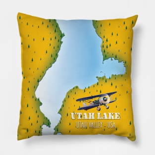 utah lake USA map Pillow