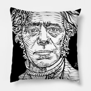 MICHAEL FARADAY ink portrait Pillow