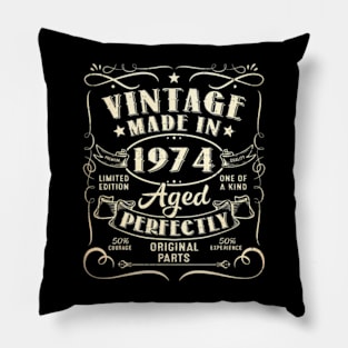 50Th Birthday Decorations Men 1974 50 Birthday Pillow