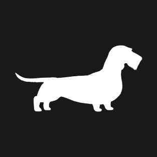 Wire Haired Dachshund Silhouette | Teckel T-Shirt