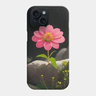 Blooming on the Rocks Phone Case