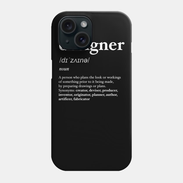 definition of designer (wh) Phone Case by visualangel