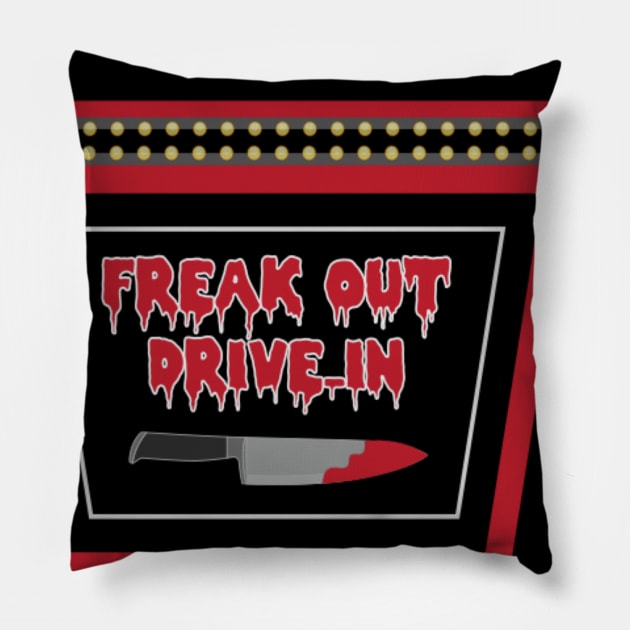 Freak Out Drive-In Pillow by thejennyposition