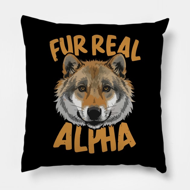 FUR Real Alpha Pillow by DIGITAL MERCH CREATIONS