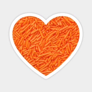 Orange Sprinkles Heart Dessert Photograph Magnet