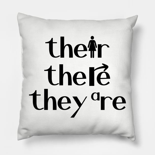 Funny Grammar Design for English Teachers and Reading Fans Pillow by Shirts by Jamie
