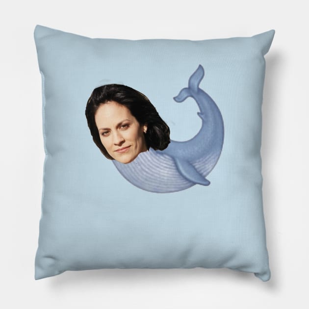 MONICA RE-WHALE-YES Pillow by Luckythelab