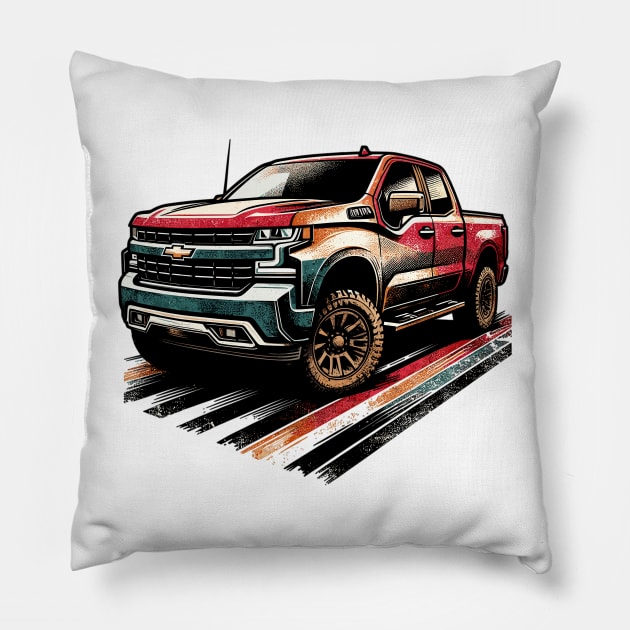 Chevy Pickup Pillow by Vehicles-Art