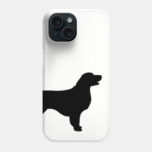 Golden Retriever - black stencil silhouette Phone Case