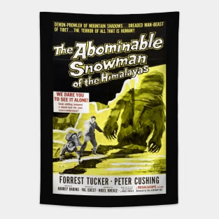 Classic Sci-Fi Movie Poster - The Abominable Snowman Tapestry