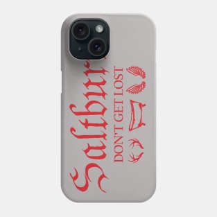 Saltburn Don't Get Lost, Antlers - Bathtub - Angel Wings Signature Version Phone Case