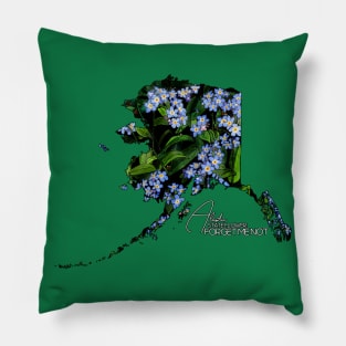 Alaska Forget me Nots with Text Pillow